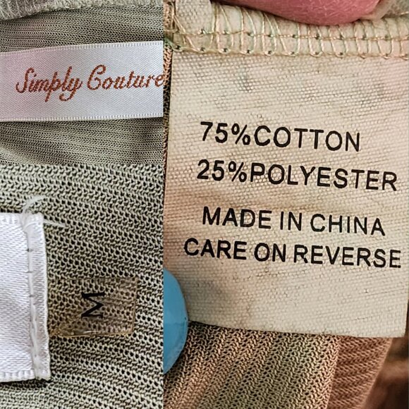 Simply Couture Green Lace Overlay Tiered Tunic - Picture 5 of 5